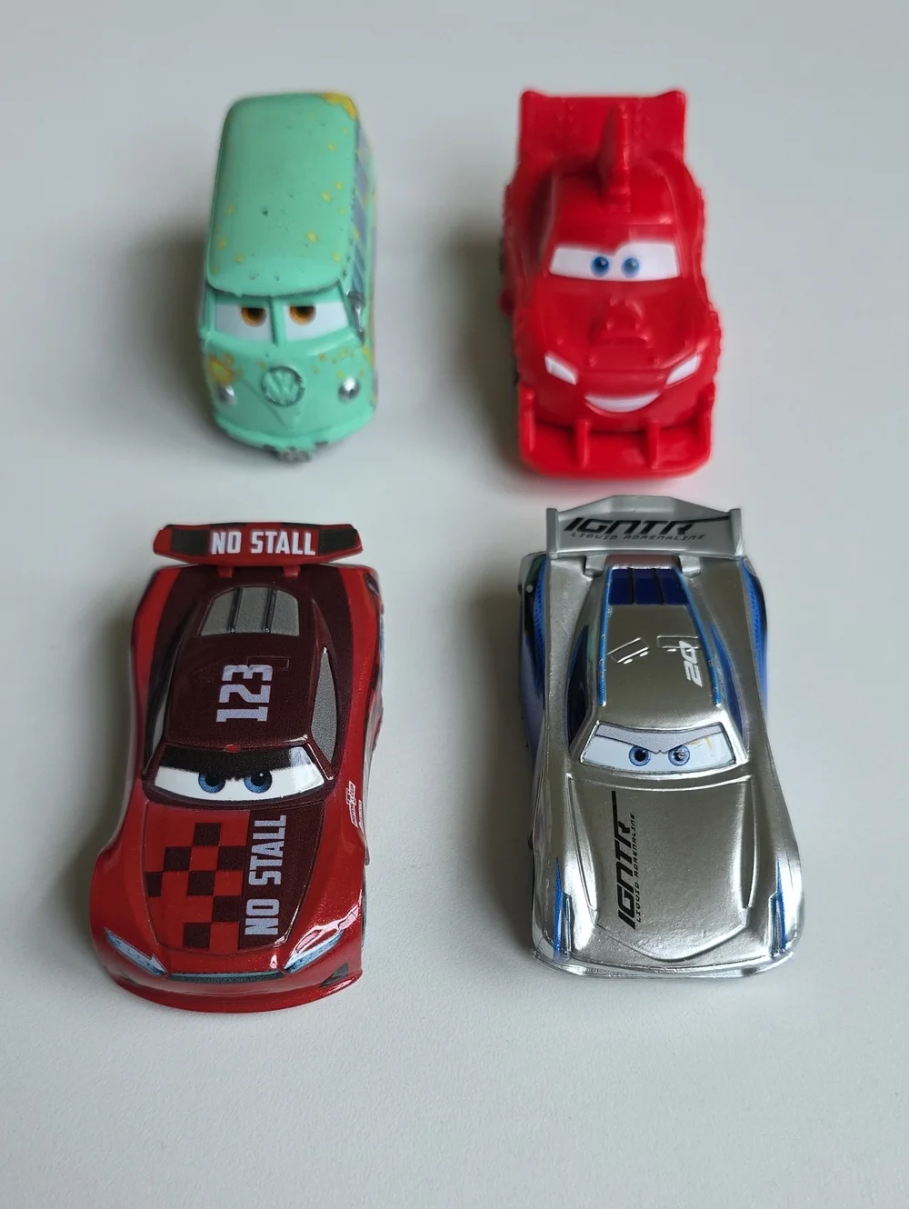 Disney Pixar Cars Lightning McQueen, Tow Mater, Fillmore, And Race Cars Lot Of 8